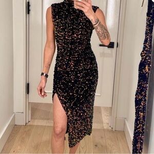 NWT Anthropologie sequin midi dress prom dress size s